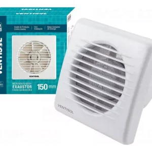 Microventilador/Exaustor para Banheiro Ventisol 150mm -Bivolt